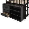 Full Over Full Bunk Bed With Storage Drawers And Shelves - Espresso - Image 12