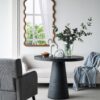 Round Dining Table With Pedestal Base - Black - Image 9