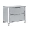 Laura - 5 Piece King Bedroom Set With Upholstered Headboard - Silver - Image 6