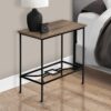 Accent Side Table, Narrow, Small, 2 Tier, Contemporary & Modern - Taupe - Image 4