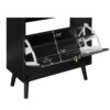 Allen - Rattan 2 Door 1 Drawer Cabinet Shoe Rack For Entrance, Double Layer - Black - Image 6