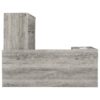 L Shape Computer Desk With Storage - Driftwood / Gray - Image 11