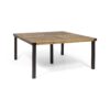 Lankershim - Modern Industrial Dining Table With Acacia Wood Slat Design - Teak - Image 7