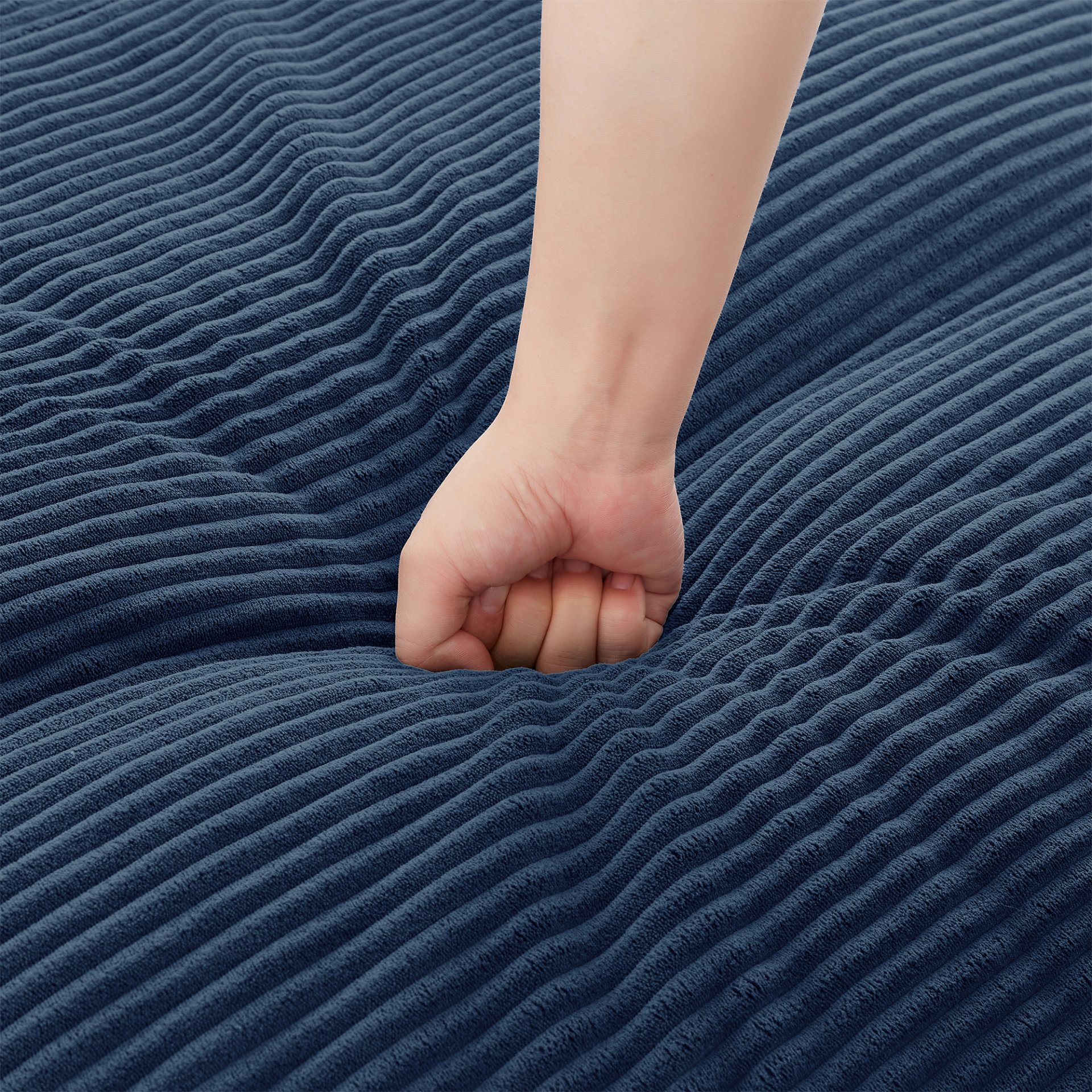 Modern 360° Swivel Sofa Chair With Dual Layer Cushion And Removable Pillows - Blue - Image 19