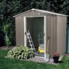 6Ft x 5Ft Outdoor Metal Storage Shed - Gray - Image 4