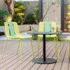 4 Piece Set Of Modern Striped Color Blocking Single Chairs Waterproof And Fade Resistant - Grain Yellow / Haze Green / Tropical Orange - Image 10