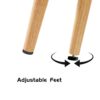 41.34" Rattan Coffee Table, Sliding Door For Storage, Solid Wood Legs, Modern Table For Living Room - Natural - Image 2
