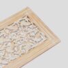 Floral Hand Carved Mandala Rectangular Wall Decor Accent - Gold / White - Image 5