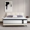 12" King Size Hybrid Mattress Individual Pocket Springs Medium Memory Foam Comfortable Knitted Cover - White / Black - Image 2