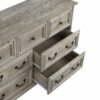 Farmhouse Vintage 7 Drawers Dresser With Natural Texture - Ancient Oak - Image 4