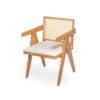 Chandigarh - Farmhouse Style Cane Upholstered Dining Chairs (Set of 2) - Natural / Beige - Image 6