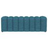 Upholstered Tufted Accent Bench Round Legs Peacock Living Room Furniture Bedroom - Peacock Blue - Image 5