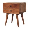 Curved Bedside Table - Caramel - Image 3