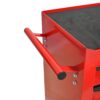 Rolling Metal Tool Chest With 6 Drawers, 20" Steel Storage Cabinet With Ball Bearing Slides - Red / Black - Image 15