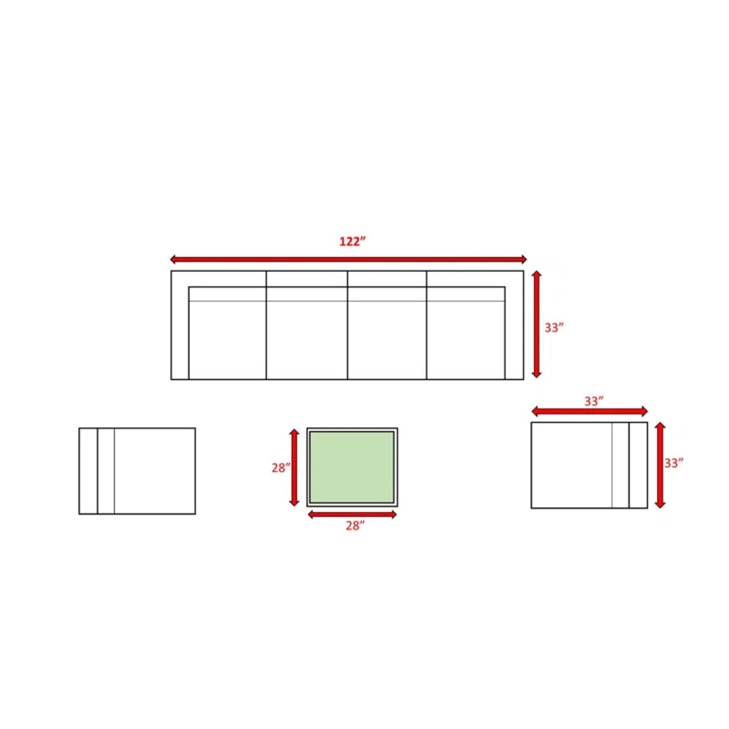 6 Piece Rattan Wicker Patio Set With Cushions, All Weather - Gray Mix - Image 3