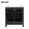 30" Bathroom Vanity With Sink And Soft Close Doors - Black - Image 9