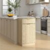 10 Gallon Tilt Out Trash Can Cabinet With Wave Textured Drawer - Oak - Image 14