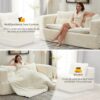 Multi Functional Sectional Sofa Bed With Independent Chaise Lounge And Functional Blanket - Beige - Image 18