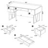 Charm - Writing Desk With 4 Drawers And Open Shelf - Nutmeg Brown - Image 3