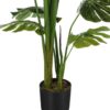 55" Tall, Artificial Plant, Monstera Tree, Indoor, Faux, Fake, Floor, Greenery, Potted, Real Touch, Decorative - Green / Black - Image 2
