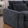 Nyeisha - Upholstered Sofa & Chaise - Dark Gray - Image 7