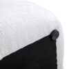 Pixel - Oversized Square Tufted Pouf Ottoman - Almond White - Image 3