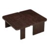 Modern Minimalist Coffee Table Set, Rectangle Coffee Table With Splicing Design, Multifunctional Combination Table For Living Room - Espresso - Image 10