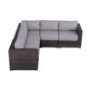 Wicker 4 Person Outdoor Seating Group With Cushions - Brown - Image 4