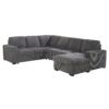 Melody - Sectional Sofa With Pullout Bed Feature - Gray - Image 5