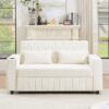 Pull Out Sofa Bed Convertible Couch Loveseat Sofa Modern Sleeper Sofa With Adjustable Backrest For Living Room - Beige - Image 9