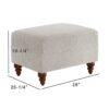 Candor - Ottoman Upholstered Footrest - Beige / Gray - Image 3