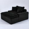 Harbor - Comfortable Luxury Sofa Turtle Fleece Fabric - Black - Image 12