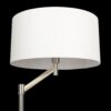 Serene - Floor Lamp With Rotary Switch Base Linen Shade - Brushed Nickel / White - Image 3