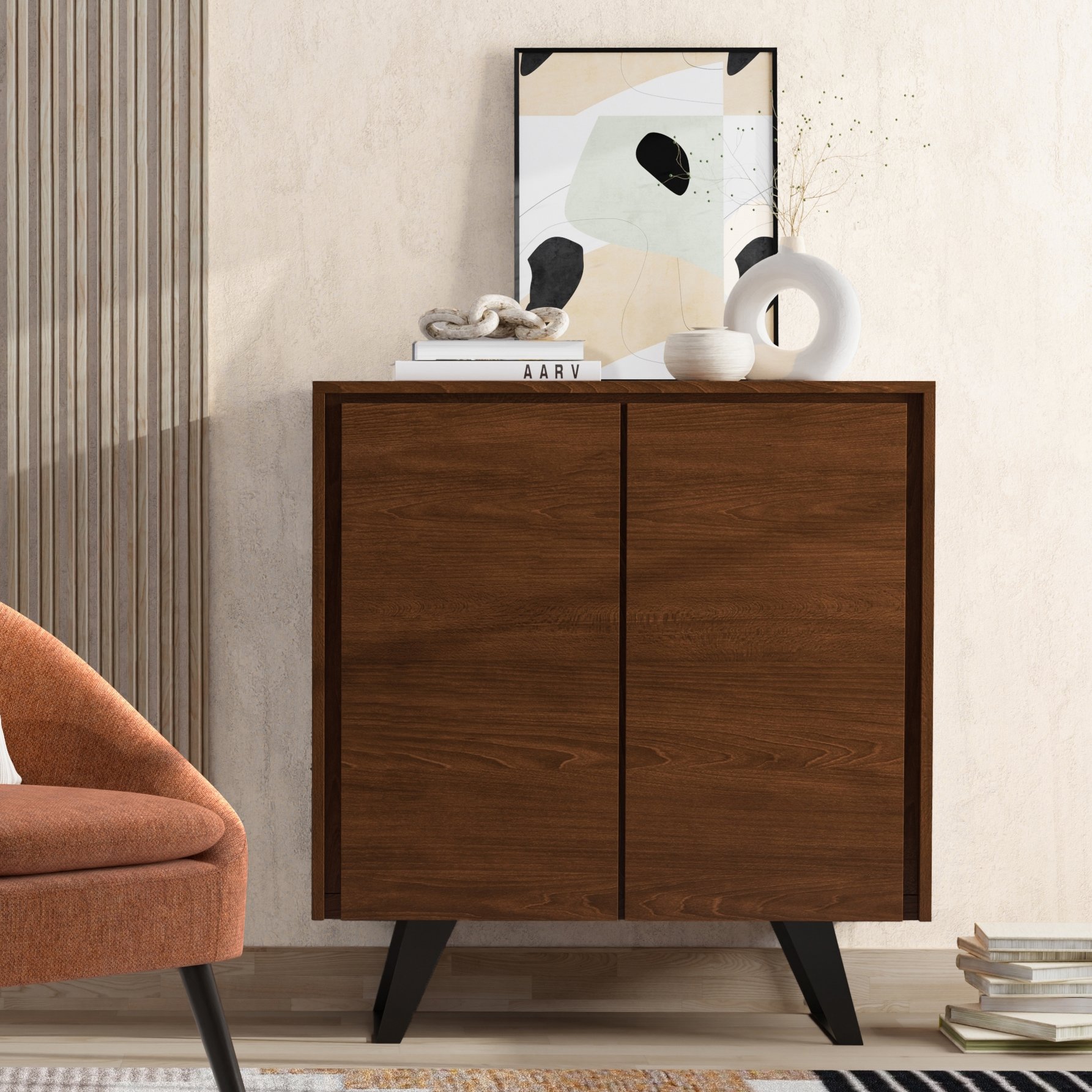 Lowry - Medium Storage Cabinet - Walnut Veneer - Image 9