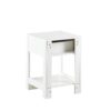 15.75" Rattan End Table With Drawer, Modern Nightstand, Side Table For Living Room, Bedroom - White - Image 10