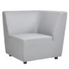 Cleo - Modular Upholstered Deep Seating Patio Corner Chair Axroma Olefin - Light Gray - Image 2