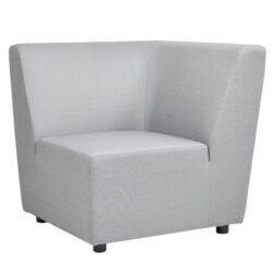 Cleo - Modular Upholstered Deep Seating Patio Corner Chair Axroma Olefin - Light Gray