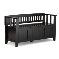 Acadian - Entryway Storage Bench - Black