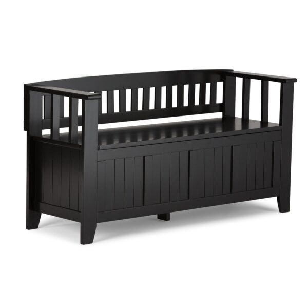 Acadian - Entryway Storage Bench - Black