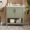 Bathroom Vanity With Sink And Versatile Storage - Green - Image 3