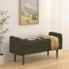 Teddy Velvet Storage Stool With Ample Storage Space Rubber Wood And Sponge - Green - Image 4