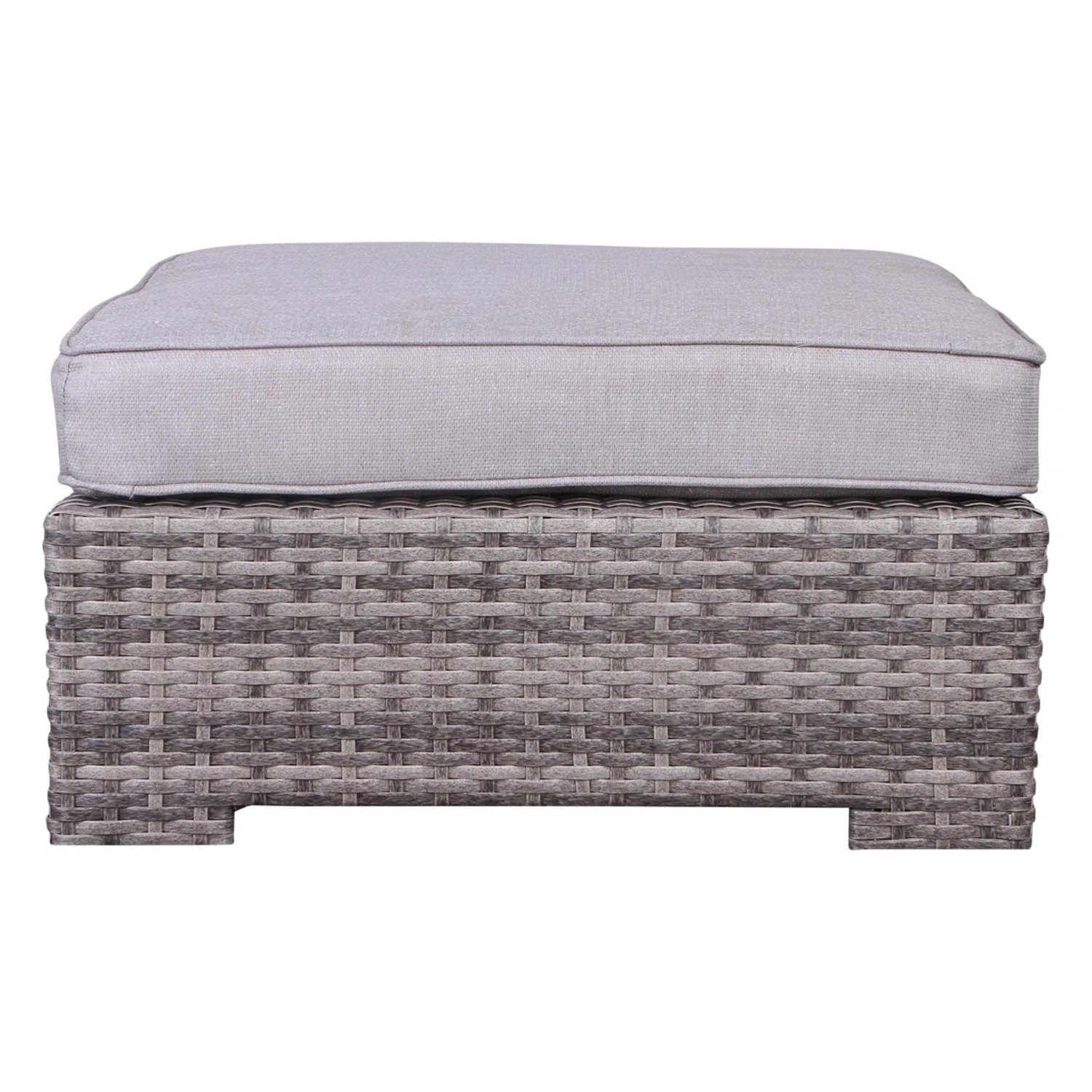 Outdoor 6 Person Wicker Seating Group With Cushions - Gray Mix - Image 4