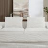 Nimbus - Oversized Full Foam 4 Seater Couch For Living Room Upholstered In Soft Corduroy, Wide Armrests - Ivory - Image 8