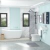 Rectangular Wall Mounted Bathroom Sink With Faucet Hole & Overflow - White - Image 5