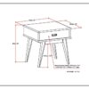 Draper - Mid Century End Table - White - Image 10