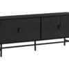 TV Stand, Console, Media Entertainment Center, Modern Design, Storage Cabinet, Contemporary & Modern - Black - Image 6