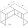 Corner Accent Console Table For Entryway, Contemporary And Modern - White / Black - Image 5