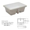 Modern Rectangular, Undermount Bathroom Sink With Overflow - White - Image 3