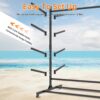 Heavy Duty Freestanding Kayak Storage Rack With Adjustable 8 Kayak Stand And Wheels For Garage, Indoor & Outdoor Use Metal - Black - Image 9