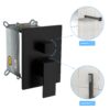 Oil Rubbed Bronze 12" Wall Mounted Square Shower System With Waterfall Tub Spout And Rough In Valve - Oil-Rubbed Bronze - Image 8